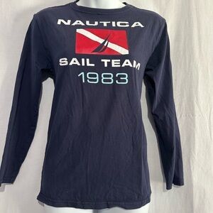 Nautica Sail Team 1983 Long Sleeve Shirt Kids Large